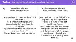 Checking and securing understanding of converting between fractions and decimals Instructional Video