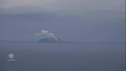 Aerial footage shows White Island volcano continues to vent News Clip