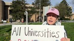 Small group rallies outside UW in solidarity with pro-Palestinian protests on other university campuses News Clip