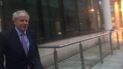 Tory leadership: Boris Johnson leaves Broadcasting House after BBC debate News Clip