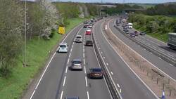 Traffic appears heavy on M5 near Worcester during Easter getaway News Clip