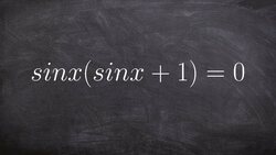 How to use the zero product property to solve trig sinx Instructional Video