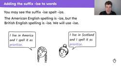 Adding the suffix -ise to words Instructional Video