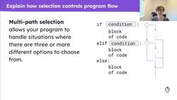 Using selection when developing programs Instructional Video