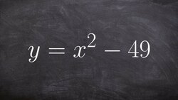 Solve by factoring when a difference of two squares Instructional Video