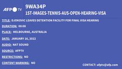 CLEAN : Djokovic leaves detention facility en route to legal office for final visa hearing News Clip