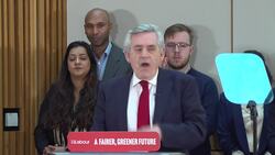 Former Prime Minister Gordon Brown speaks at a Labour press conference News Clip