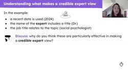 Using credible expert views in a non-fiction article Instructional Video