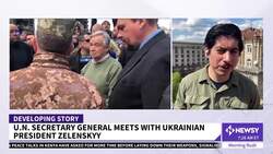 U.N. Secretary General Visits Destroyed Ukrainian Towns News Clip