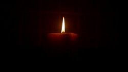 Candle in Black Background Stock Footage