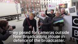 Campaign to defend the BBC starts outside New Broadcasting House News Clip
