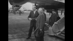 Canadian Prime Minister Louis St. Laurent visits Washington, DC, for meeting with US President Dwight Eisenhower News Clip
