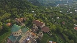 Ancient Bagrati Cathedral in Kutaisi, breathtaking view of Georgian landmark Stock Footage
