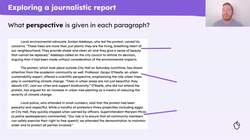 Exploring the structure of a journalistic report Instructional Video