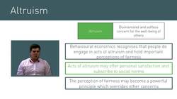 Altruism and Perceptions of Fairness in Behavioral Economics Instructional Video