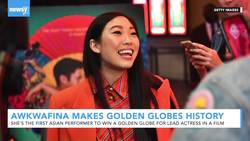 Awkwafina Makes History At The Golden Globes News Clip