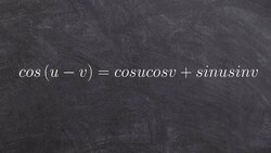 Pre-Calculus - Using the difference of angles for cosine to evaluate for an angle cos(225-30) Instructional Video