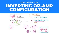 Operational Amplifier Inverting Configuration, Op-Amp Circuits, Inverting Amplifier, Electronics 101 Instructional Video