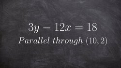 Learn how to write and graph a parallel line through a given point Instructional Video