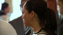 Harry and Meghan watching cooking demonstration News Clip