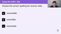 Spelling words with the suffix -ible Instructional Video
