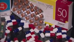 UK: Stockshots of Prescription Painkillers. News Clip