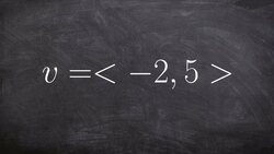 Finding the Unit Vector of a Vector in Standard Form Instructional Video