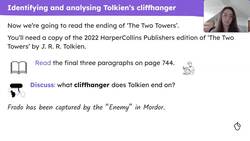 Considering and emulating Tolkien's use of a cliffhanger in 'The Two Towers' Instructional Video