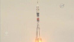 Successful Soyuz launch sends 3 astronauts to space station News Clip