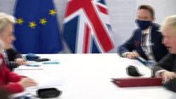 Ursula von der Leyen and Boris Johnson meet at the G20 summit News Clip