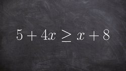 Solving an inequality when there is a variable on both Instructional Video