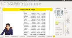 Business Intelligence with Microsoft Power BI - with Material - Formatting a Table Instructional Video