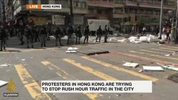 Hong Kong protester shot in street confrontation with police News Clip