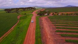 AERIAL farm land/ Philadelphia/ South Africa Stock Footage