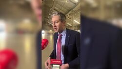 Justice Minister Simon Harris speaks after giving a speech to the citizenship ceremony News Clip