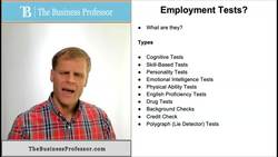 What are Employment Tests Instructional Video