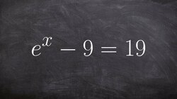 Using the properties of Natural logs to solve an exponential equations Instructional Video