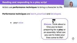 Reading and performing a script based on 'Charlotte's Web' Instructional Video