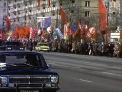 MAY DAY IN MOSCOW USSR, 1978 Stock Footage