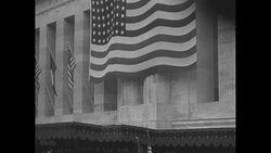 US flag raised at Aisne-Marne War Memorial dedication in Chateau-Thierry, France, near where WWI US war dead are buried News Clip