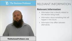 Relevant Information (Decisions) - Managerial Accounting Instructional Video