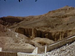 THE TEMPLE OF HATSHEPSUT IN EGYPT, MARCH 1973 Stock Footage