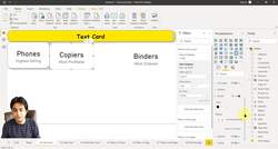 Business Intelligence with Microsoft Power BI - with Material - Formatting a Text Card in Power BI Instructional Video