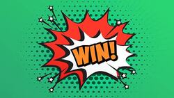 WIN Word Retro Cartoon Comic Bubbles Popup Style Expressions. Stock Footage