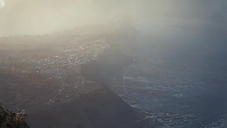 Sunrise landscape view of Mysterious city in bromo volcano mountain at Indonesia. The most popular landmark tourist in Indonesia. Stock Footage