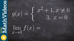 Evaluate the limit of the piecewise function Instructional Video