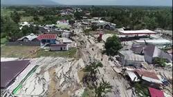ONLY ON AP Drone shows quake devastation south of Palu Instructional Video