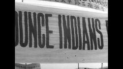 Seoul demonstration against Indian troops in the neutral zone News Clip