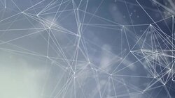 White Abstract Polygonal Lines Slow Motion Abstract Digital Concept of Geometrical Figures: Polygon Plexus Fractals Moving, Connecting Between Themselves and with Particles For network, Medical. Stock Footage