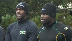 Jamaican Bobsled team training News Clip